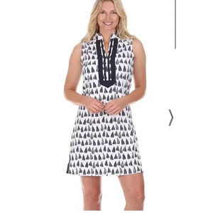 Women's Duffield Lane Mackinac Dress Sailboat Size Medium NWT.‎ Nautical, Preppy